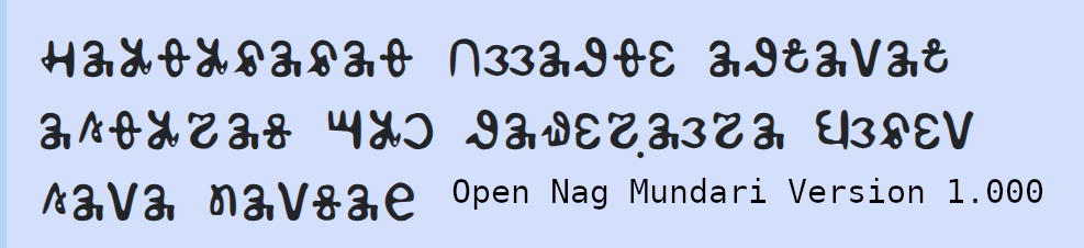 Font Preview of OpenNagMundari V1